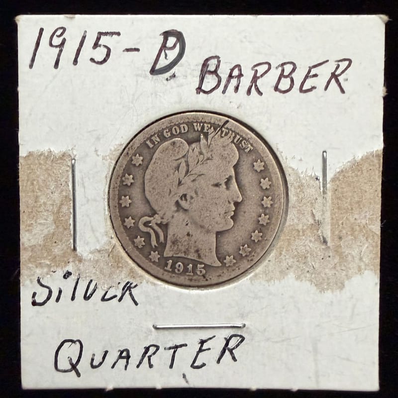 1915-D Barber Quarter – 90% Silver - Image 1