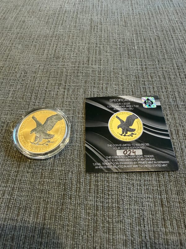 American silver Eagle Black Platinum and Gold  - Image 2