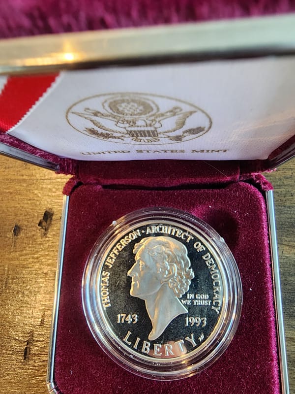 1993 Thomas Jefferson 250th Anniversary Commemorat - Image 1