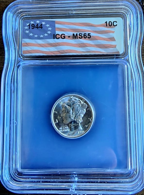 1944 Mercury Dime ICG MS65 - Image 1
