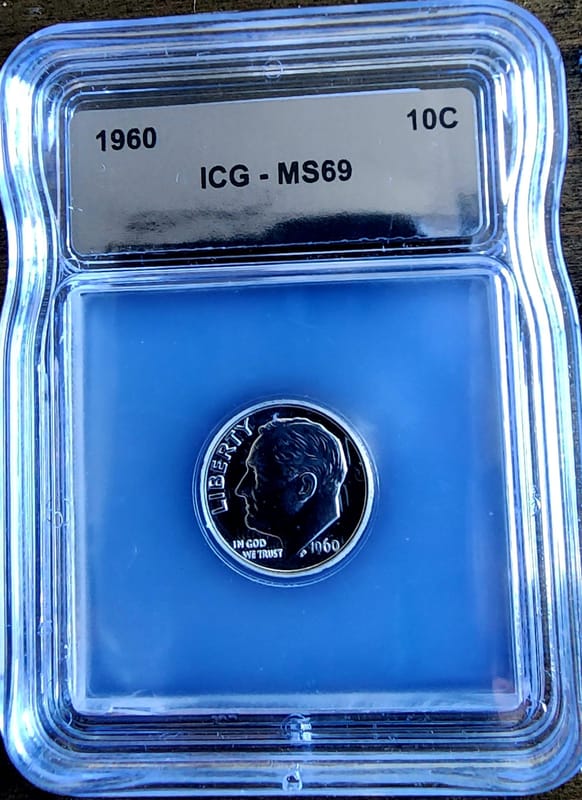 1960 Silver Roosevelt Dime ICG MS69 - Regular Busi - Image 1