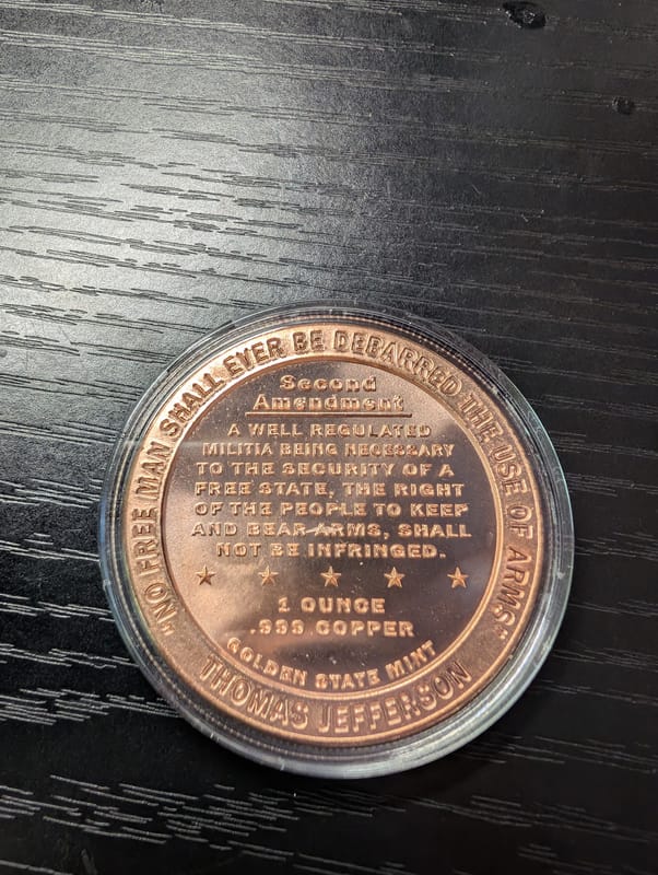 2nd amendment copper round - Image 2