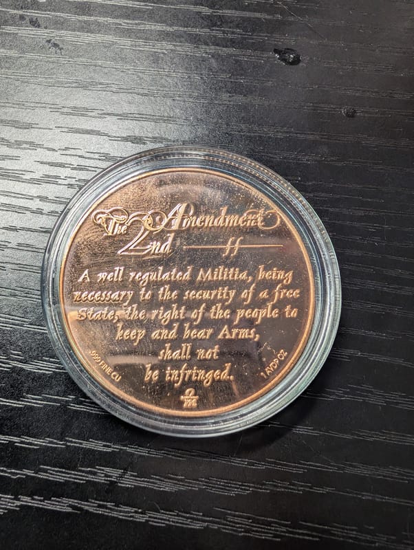 2nd amendment copper round - Image 2
