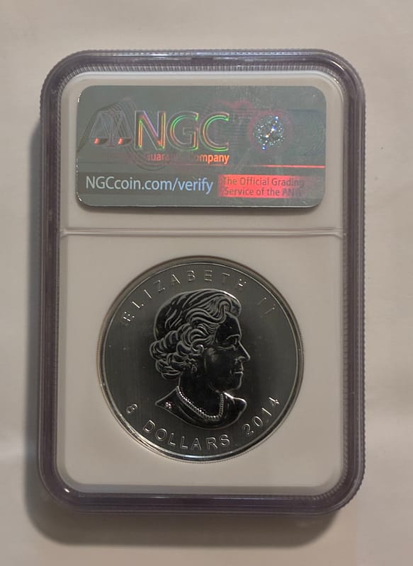 NEW 2014 Canada $8 Arctic Fox 1.5 oz Silver NGC MS69 N - Image 2
