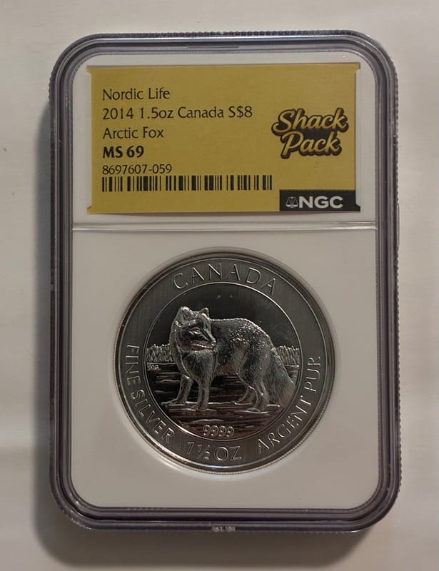 【PCGS MS68】1993 ノルウェー 北極探検記念銀貨 極美品 希少 NEW 2014 Canada $8 Arctic Fox 1.5 oz Silver NGC MS69 N | PeerMetals