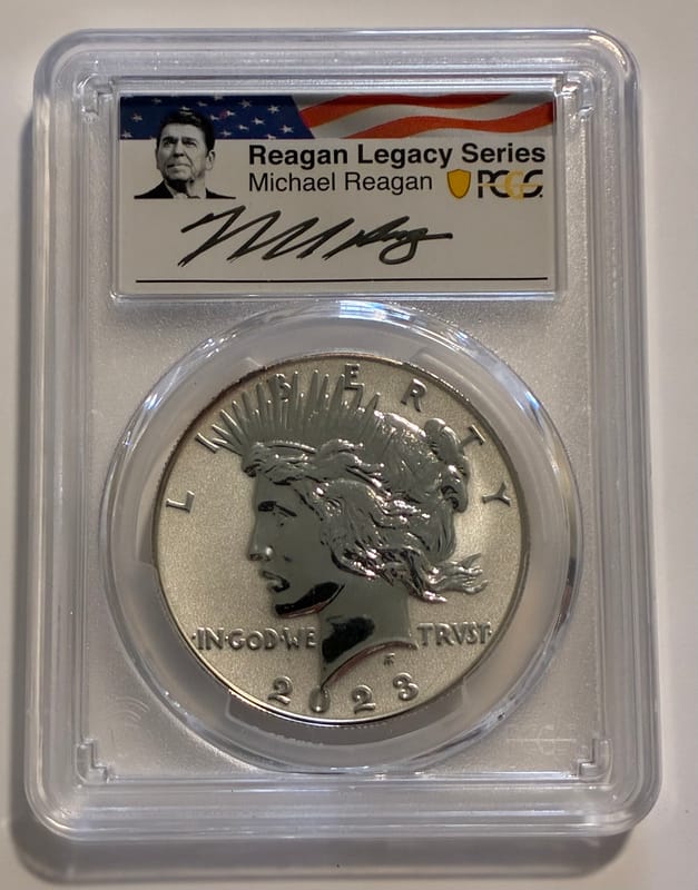 2023-S Morgan + Peace $1 Set Reverse Pr PF70 - Image 4