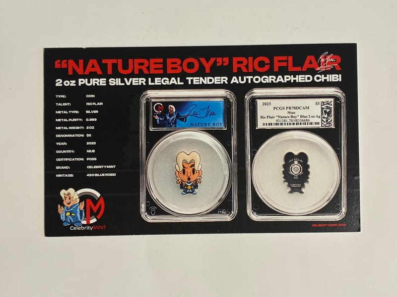Nature Boy Ric Flair 2023 Chibi 2oz Silver Coin - Image 4