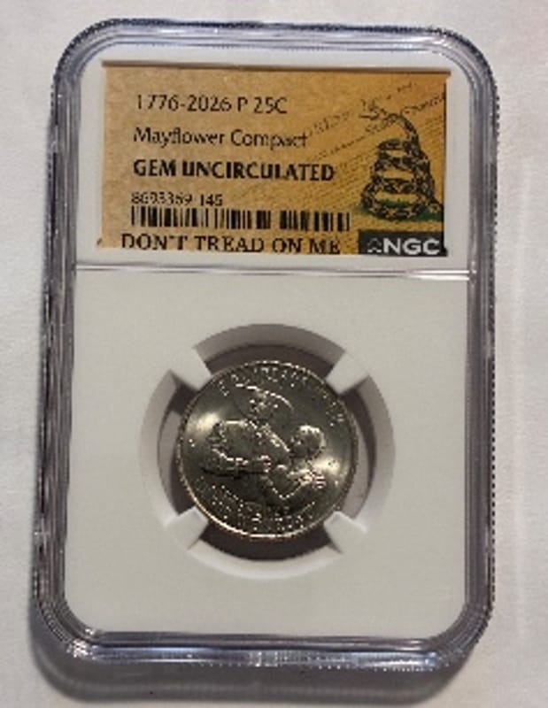 2026-P Mayflower Compact 1776 Quarter Gem Unc - Image 1
