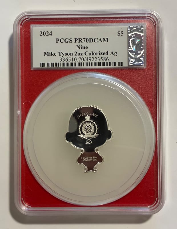 Mike Tyson Chibi 2oz Silver Coin - PCGS Autographe - Image 2