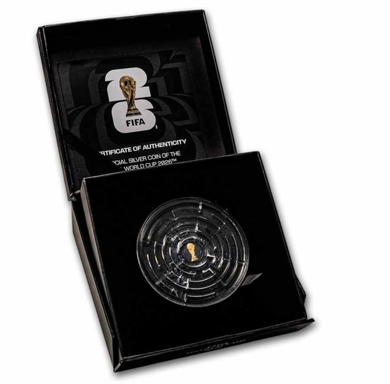 2026 2 oz Silver FIFA World Cup Maze (w/ Box & COA - Image 1