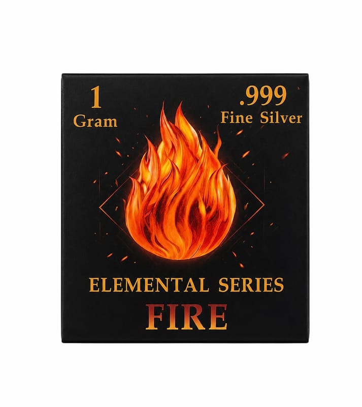 Pair-Elemental Series 1g Silver Earth 🌎 & Fire 🔥 - Image 3