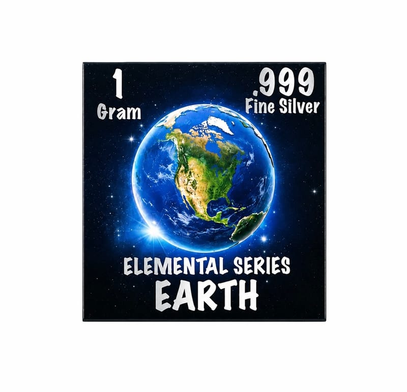 Pair-Elemental Series 1g Silver Earth 🌎 & Fire 🔥 - Image 2