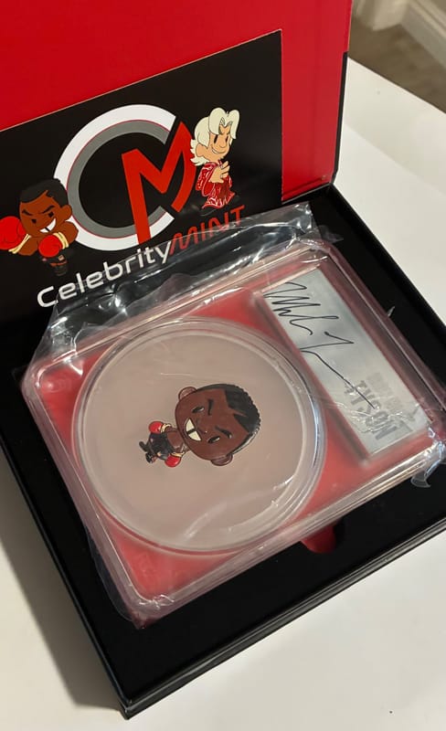 Mike Tyson Chibi 2oz Silver Coin - PCGS Autographe - Image 3