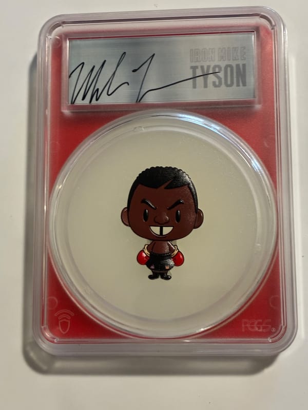 Mike Tyson Chibi 2oz Silver Coin - PCGS Autographe - Image 1