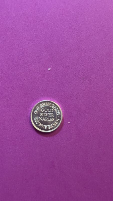 1 gram .999 Fine Silver Round - Gator gram GREAT S - Image 2