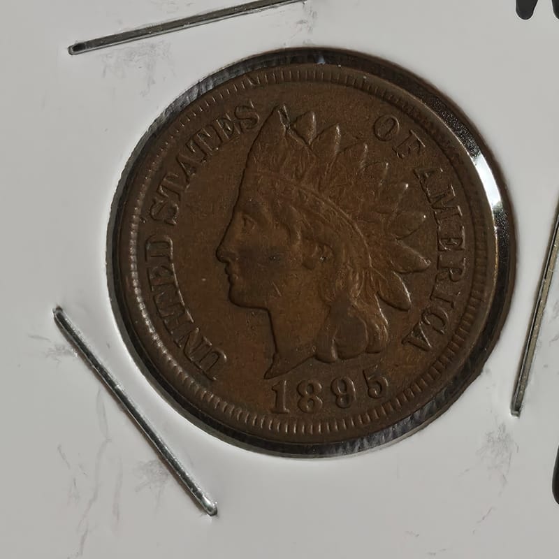 1895 Indian Head Cent in MS60+ Condition  - Image 7