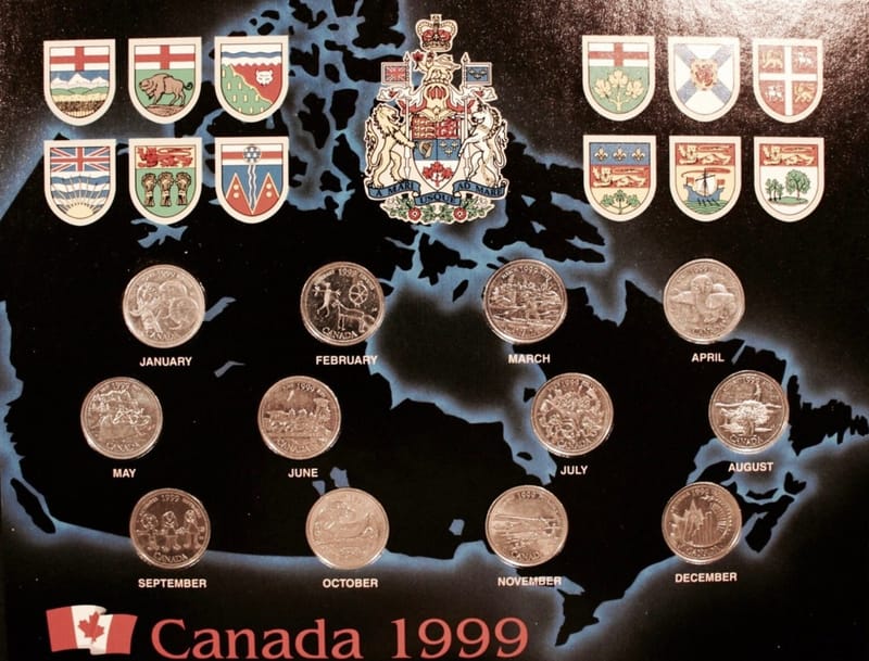 1999 Canada 25-Cent Millennium Quarter Set – - Image 1