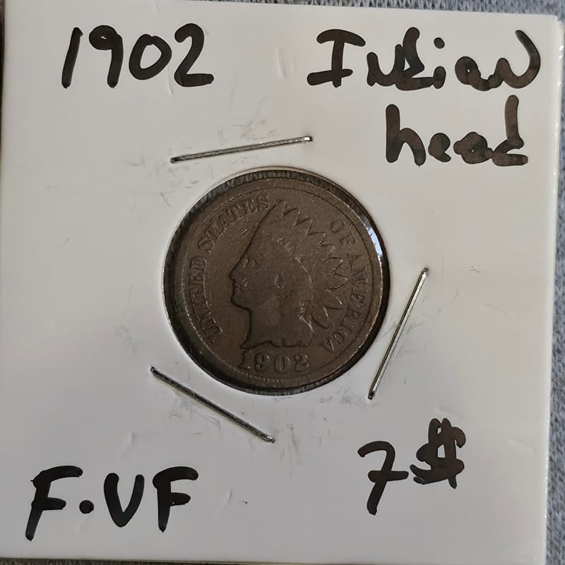1902 Indian Head Cent F-VF condition  - Image 5