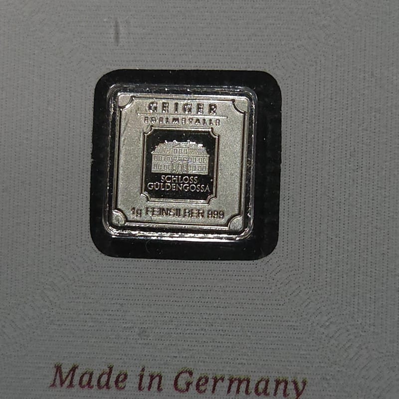 🪙 Geiger Edelmetalle 1-Gram Fine Silver Bar - Image 3