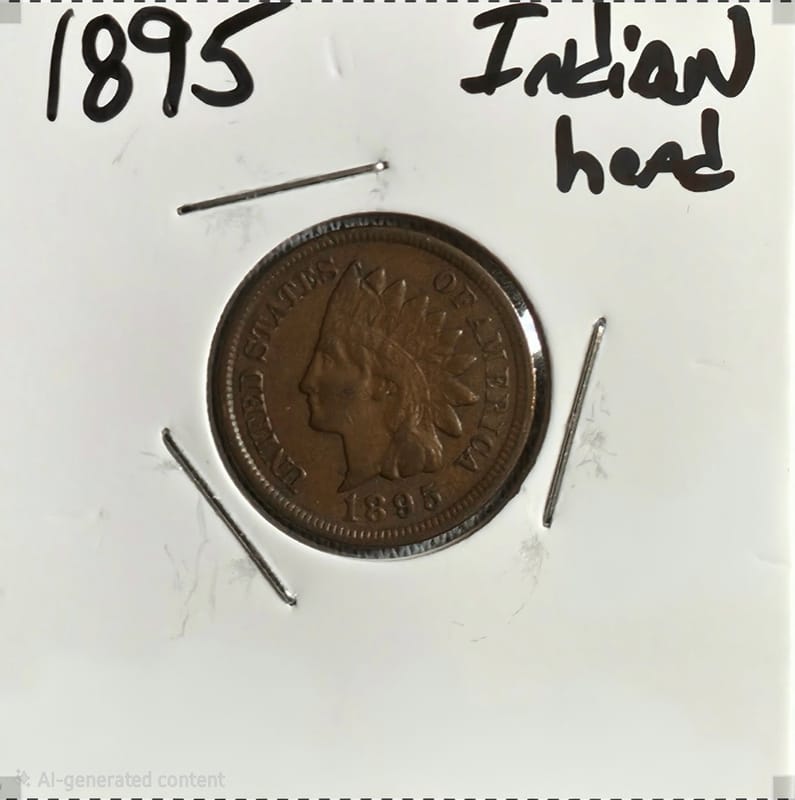 1895 Indian Head Cent in MS60+ Condition  - Image 1