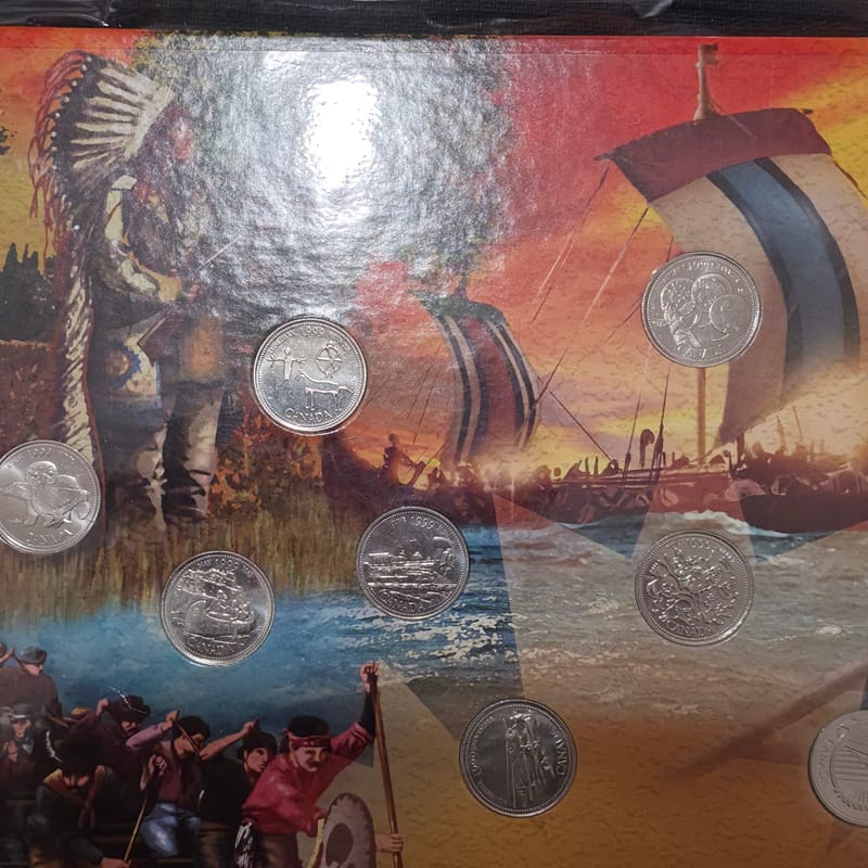 1999 Canada Millennium SILVER Proof Quarter Set  - Image 4
