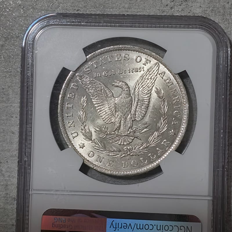 1884 O Morgan Silver Dollar PCGS MS63 NEAR GEM - Image 3