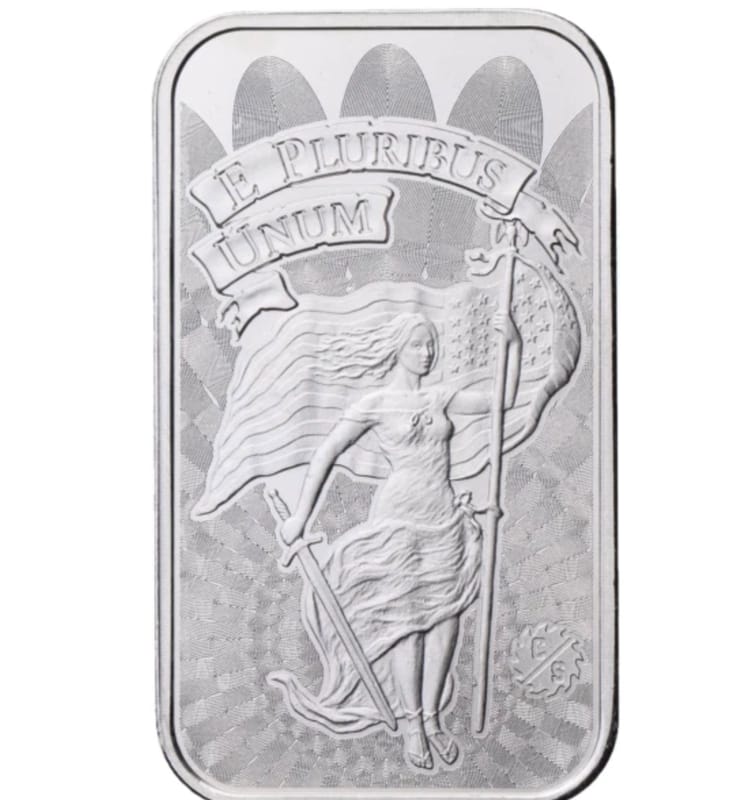 Unity & Liberty Symbol - 1 oz .999 Fine Silver Bar - Image 3