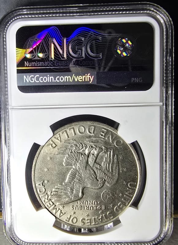 Eisenhower Dollar $1 1971 NGC Brilliant UNC - Image 4