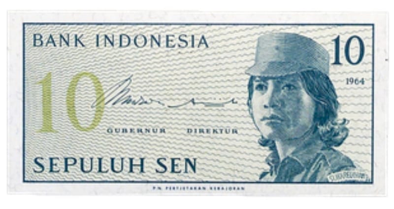 10- Sequential Indonesia 10 Sen 1964 Uncirculated - Image 2