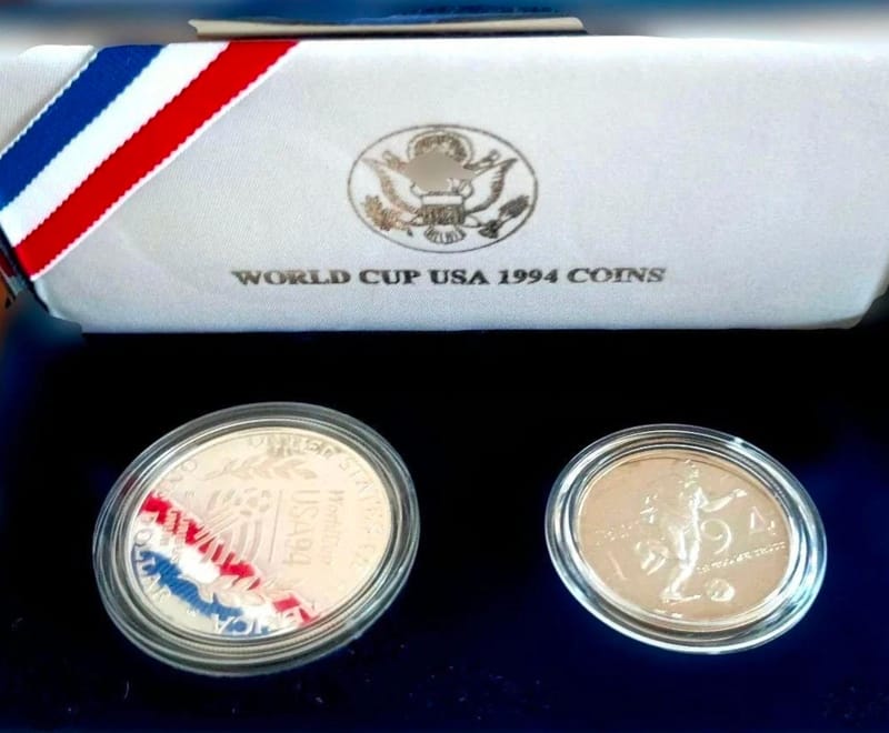1994 FIFA World Cup USA Commemorative Proof 2Coins - Image 1