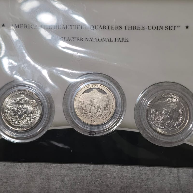 2011 GLACIER National Park PDS U.S. MINT 3 COINS - Image 3