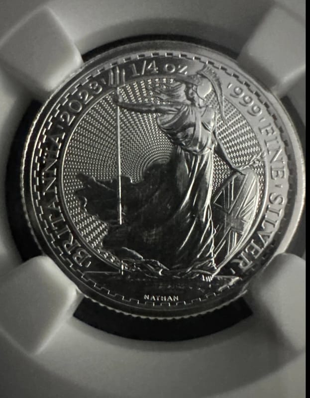 2023 Great Britain 50p Silver Britannia KC III Obv - Image 4