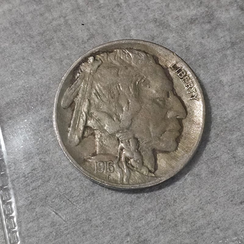 1916-F Buffalo Nickel W/Bold Horn,Date & 4 Legs - Image 4