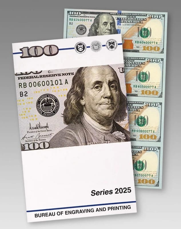 $100 - 4 Note Sheet (New York) Series 2025 - Image 1