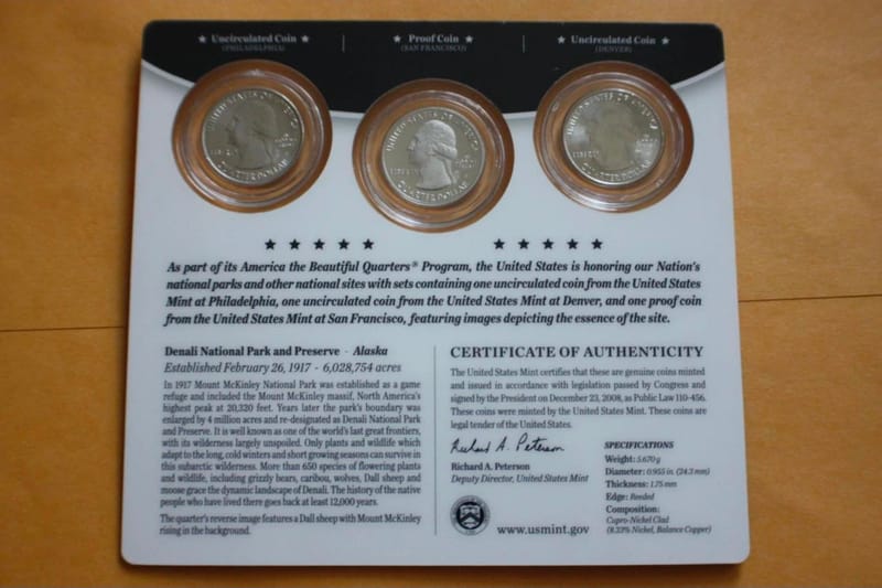 2012 S P D AMERICA'S THE BEAUTIFUL DENALI 3 Coins - Image 8