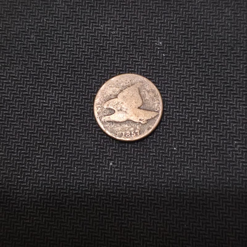 💢 1857 United States Flying Eagle Cent – One Cent - Image 1