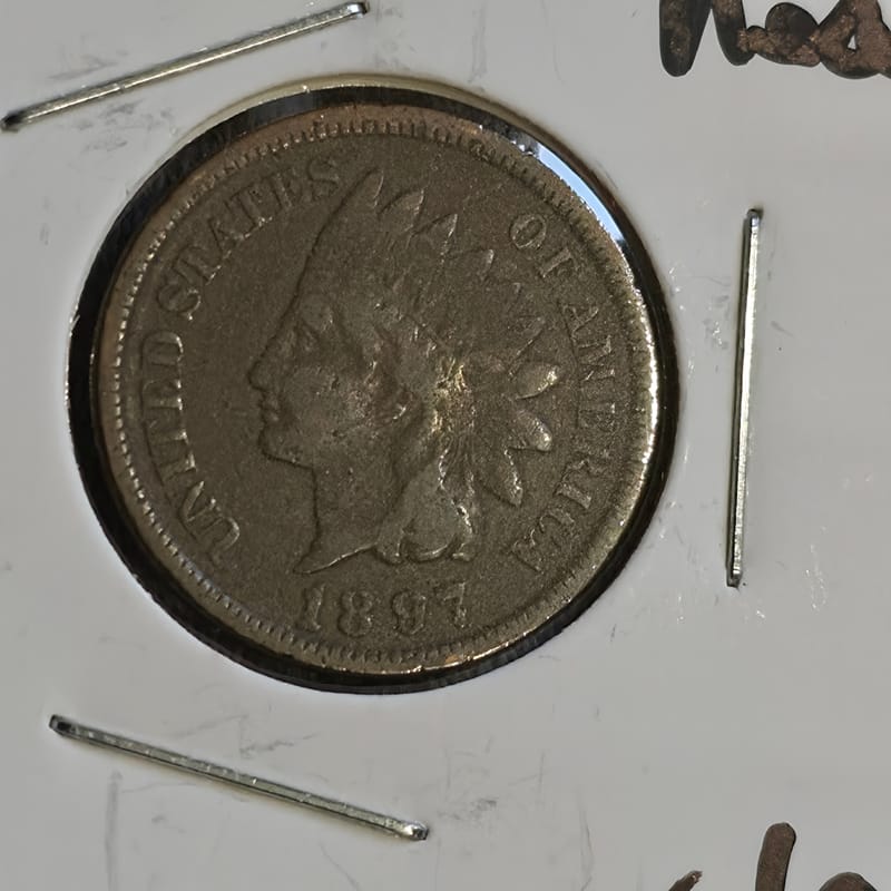 (2) 1897 Indian Head Cents in MS60 condition  - Image 8