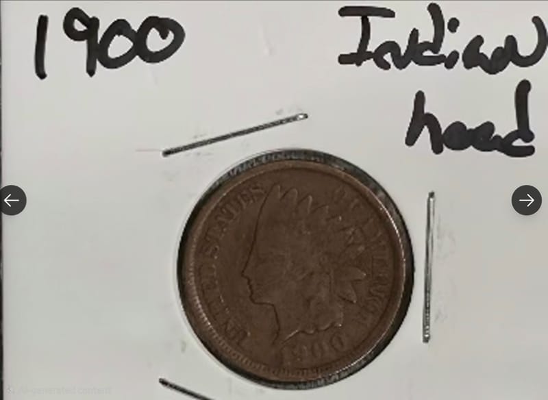 (2) 1900 Indian Head Cent in EF + condition  - Image 7
