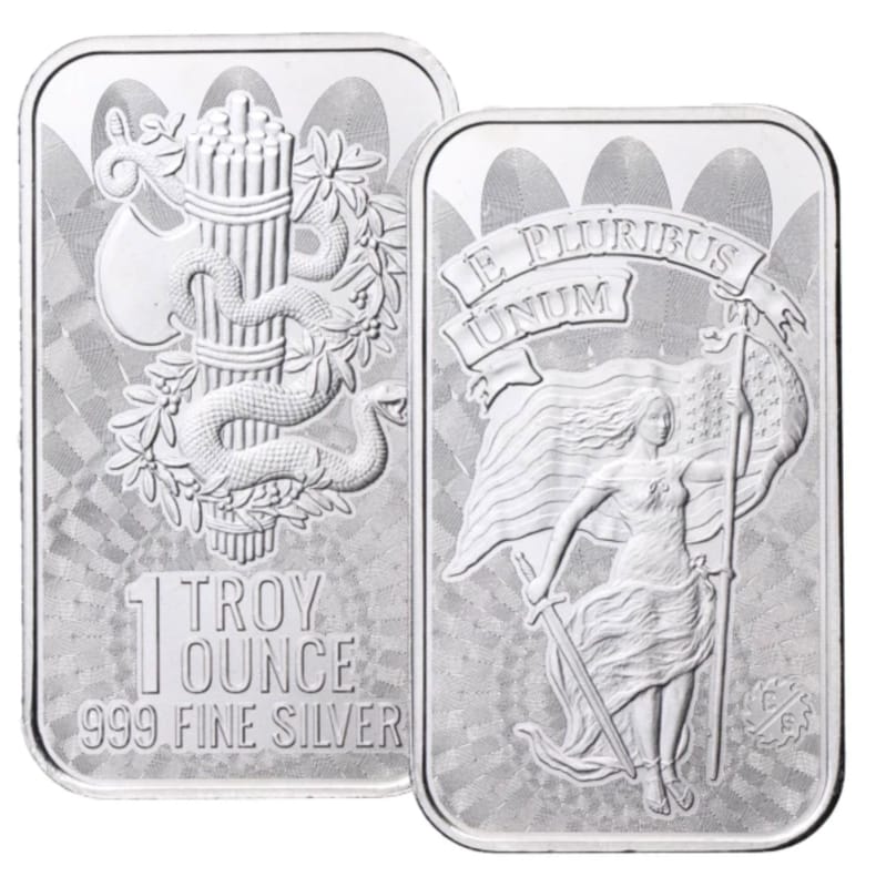 Unity & Liberty Symbol - 1 oz .999 Fine Silver Bar - Image 5