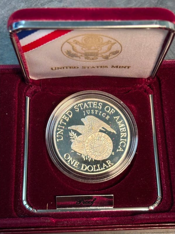 1998 Robert F. Kennedy $1 Silver Proof W/Box & COA - Image 2