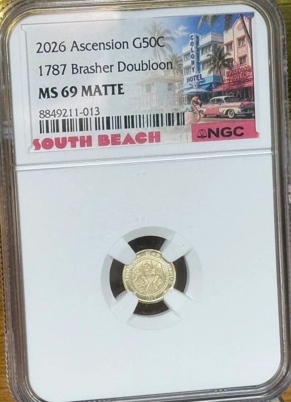 Ascension 2026 G50C Gold 1787 Brasher Doubloon Mat - Image 1