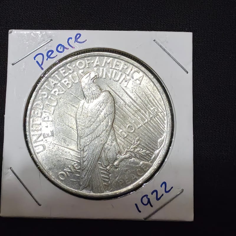 1922-S Peace silver dollar AU - Image 7