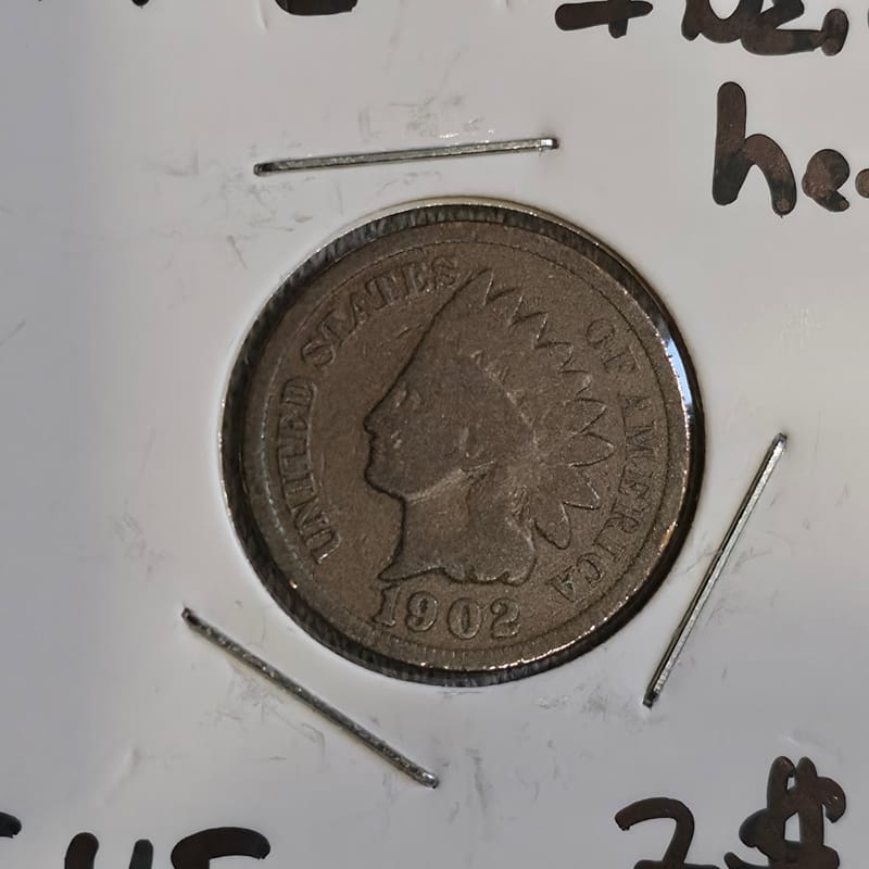 1902 Indian Head Cent F-VF condition  - Image 4