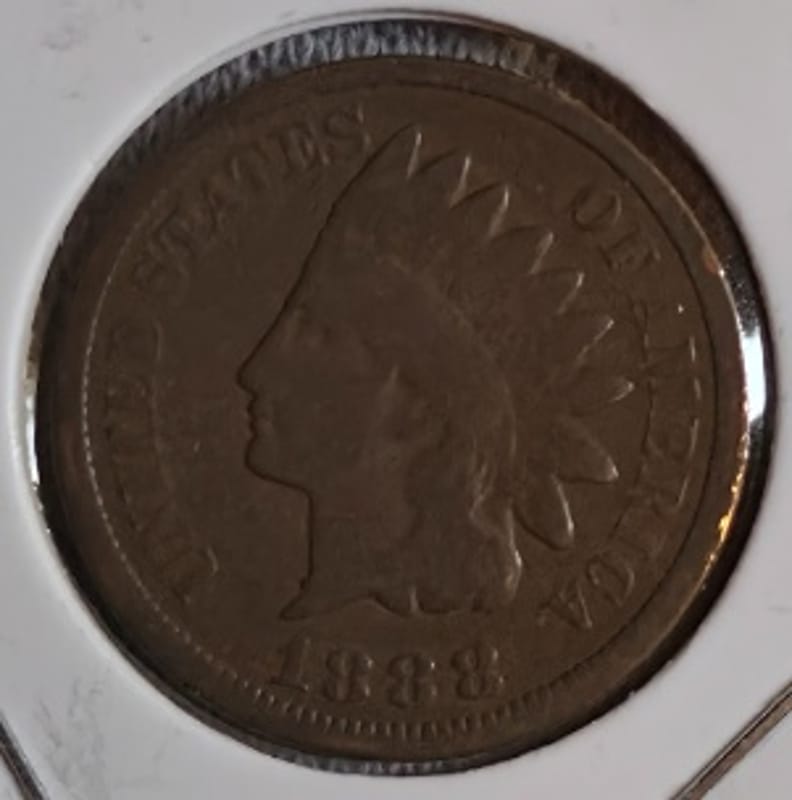1888 Indian Head Cent NO 7 & 8 EF-AU+ - Image 2