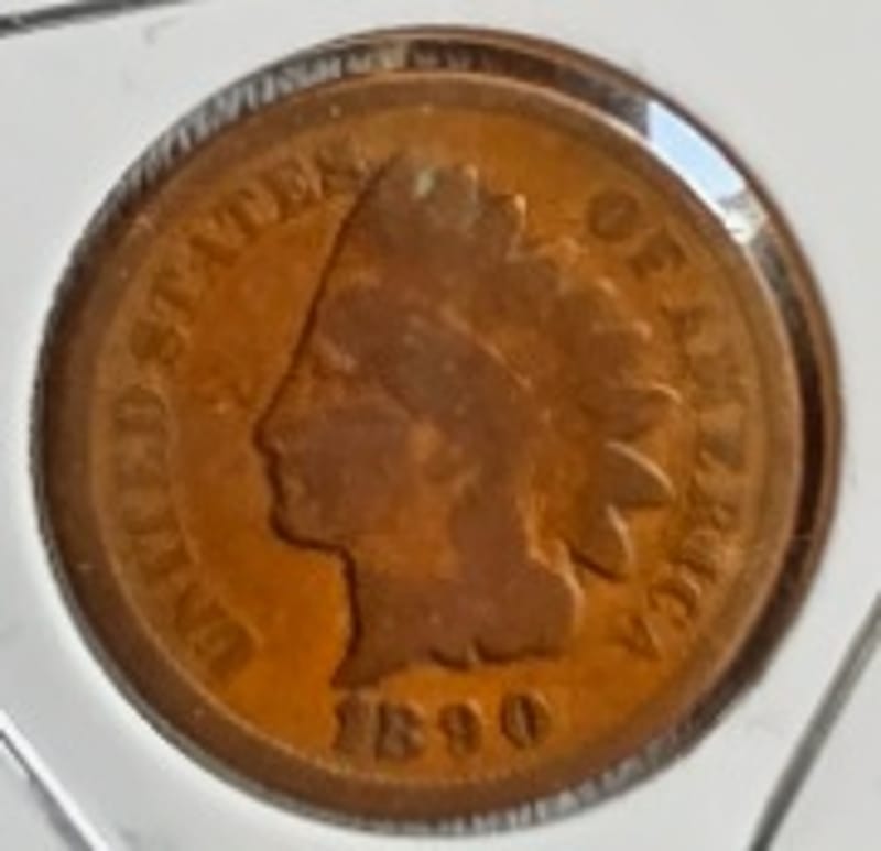 1890 Indian Head Cent EF  - Image 3