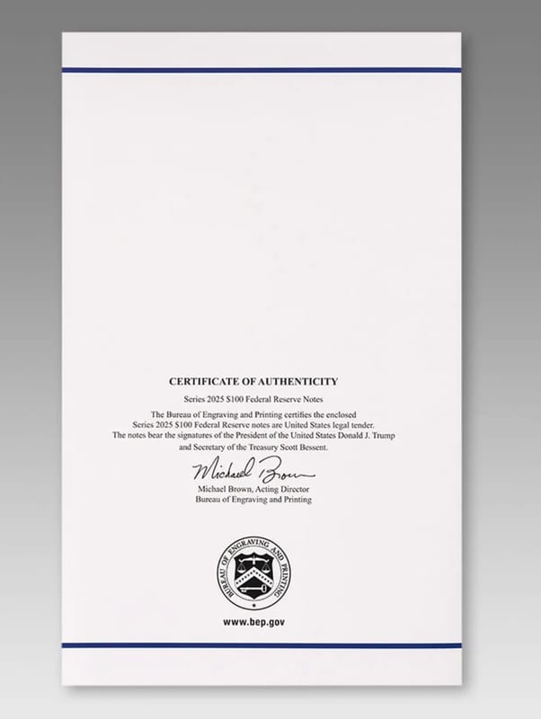 $100 - 4 Note Sheet (New York) Series 2025 - Image 8