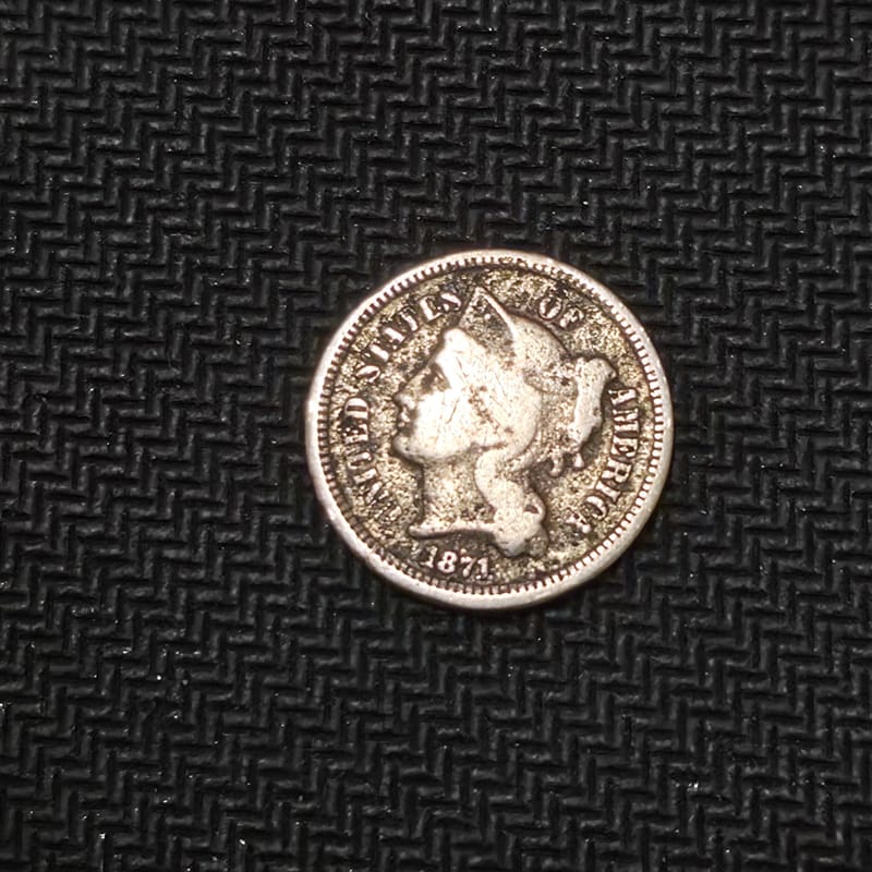 1871 United States Three-Cent Nickel (3CN) - Image 3