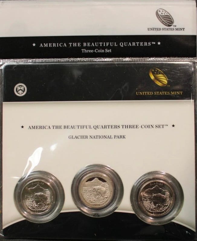 2011 GLACIER National Park PDS U.S. MINT 3 COINS - Image 1