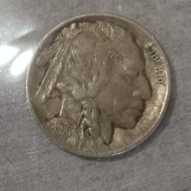 1916-F Buffalo Nickel W/Bold Horn,Date & 4 Legs - Image 2
