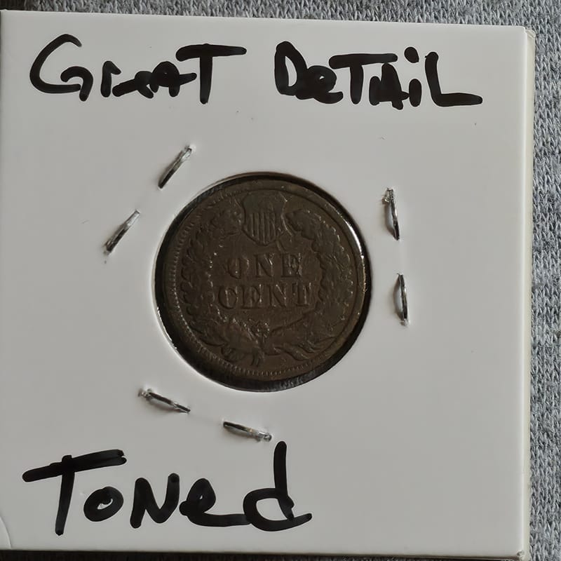 1889 Indian Head Cent Toned  - Image 7